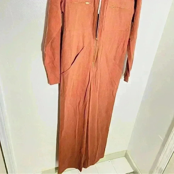 NEW Rachel Pally Winter Linen Canvas Shelby Jumpsuit Masala Utility Neutral - Picture 6 of 7